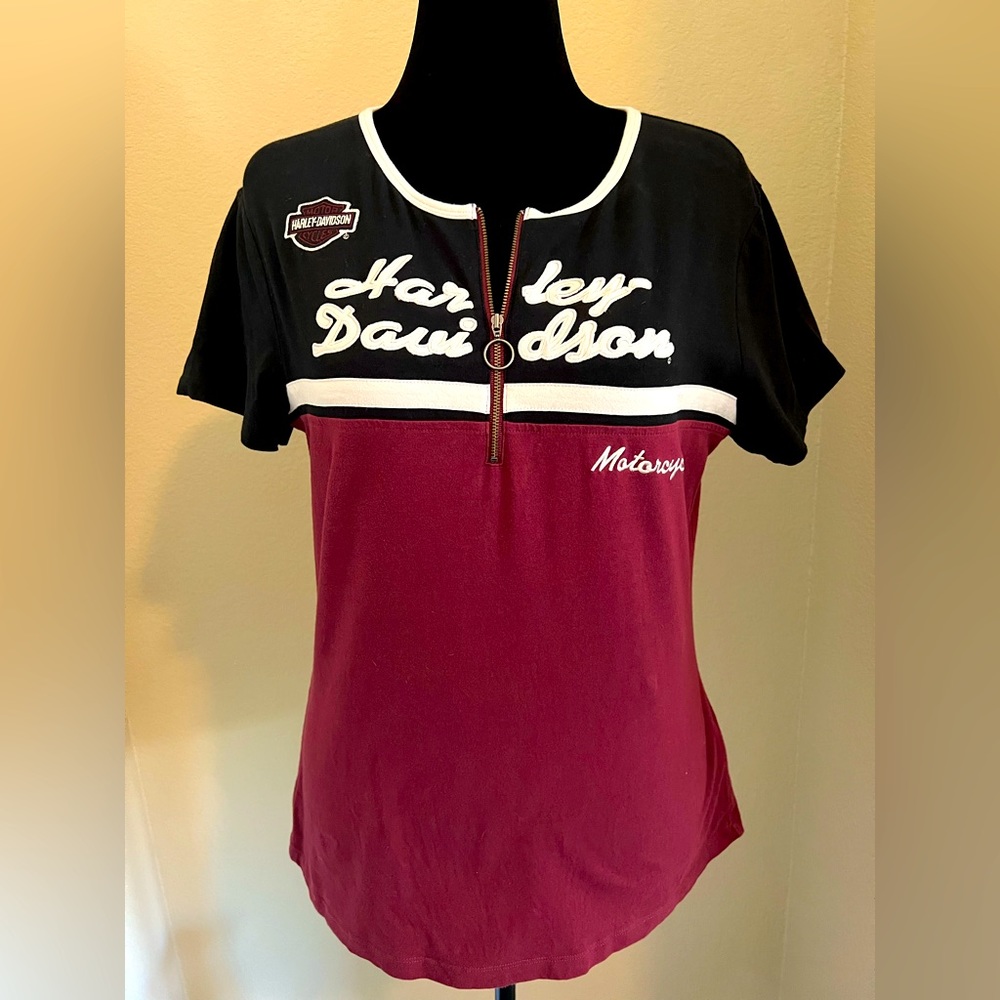 Vintage Harley Davidson Zip Up Shirt